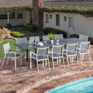 DAWDN11PC-WHT Outdoor/Patio Furniture/Patio Dining Sets