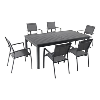 Product Image: DAWDN7PC-GRY Outdoor/Patio Furniture/Patio Dining Sets