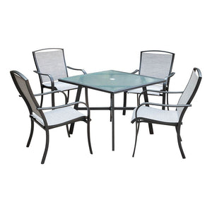 FOXDN5PCG-GRY Outdoor/Patio Furniture/Patio Dining Sets