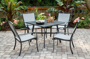 FOXDN5PCS-GRY Outdoor/Patio Furniture/Patio Dining Sets