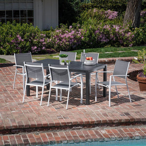 NAPDNS7PC-WHT Outdoor/Patio Furniture/Patio Dining Sets