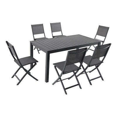 NAPDNS7PCFD-GRY Outdoor/Patio Furniture/Patio Dining Sets