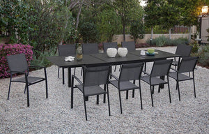NAPLESDN11PC-GRY Outdoor/Patio Furniture/Patio Dining Sets