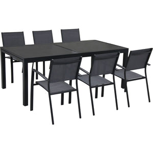 NAPLESDN7PC-GRY Outdoor/Patio Furniture/Patio Dining Sets