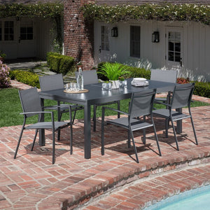 NAPLESDN7PC-GRY Outdoor/Patio Furniture/Patio Dining Sets