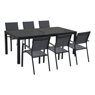 NAPLESDN7PC-GRY Outdoor/Patio Furniture/Patio Dining Sets
