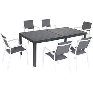 NAPLESDN7PC-WHT Outdoor/Patio Furniture/Patio Dining Sets