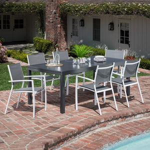 NAPLESDN7PC-WHT Outdoor/Patio Furniture/Patio Dining Sets