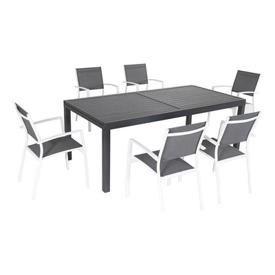 Product Image: NAPLESDN7PC-WHT Outdoor/Patio Furniture/Patio Dining Sets