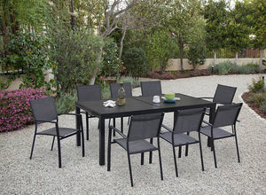 NAPLESDN9PC-GRY Outdoor/Patio Furniture/Patio Dining Sets