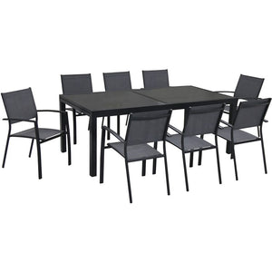 NAPLESDN9PC-GRY Outdoor/Patio Furniture/Patio Dining Sets
