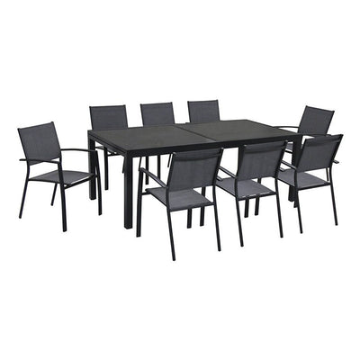 Product Image: NAPLESDN9PC-GRY Outdoor/Patio Furniture/Patio Dining Sets