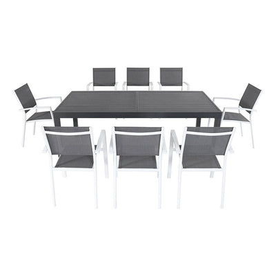Product Image: NAPLESDN9PC-WHT Outdoor/Patio Furniture/Patio Dining Sets
