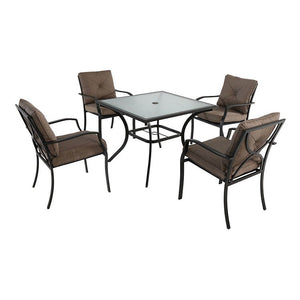 PALMBAYDN5PC-TAN Outdoor/Patio Furniture/Patio Dining Sets