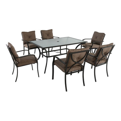 PALMBAYDN7PC-TAN Outdoor/Patio Furniture/Patio Dining Sets