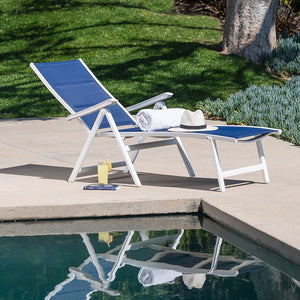 EVERCHS-W-NVY Outdoor/Patio Furniture/Outdoor Chaise Lounges