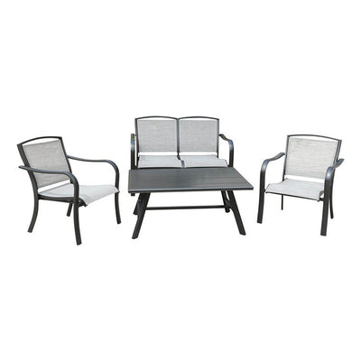 Product Image: FOXHILL4PC-GRY Outdoor/Patio Furniture/Patio Conversation Sets