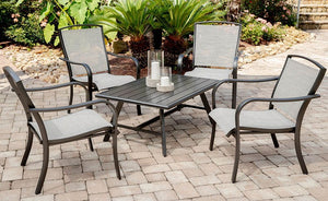 FOXHILL5PCCT-GRY Outdoor/Patio Furniture/Patio Conversation Sets