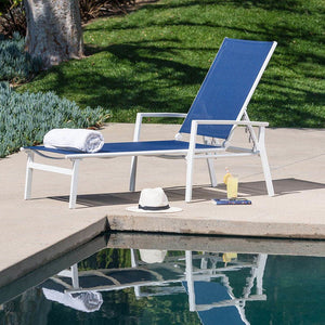 NAPLESCHS-W-NVY Outdoor/Patio Furniture/Outdoor Chaise Lounges