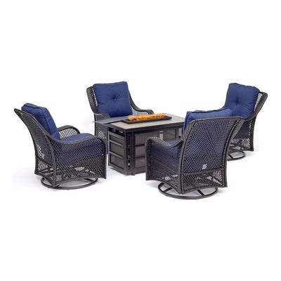 ORL5PCSW4RECFP-NVY Outdoor/Patio Furniture/Patio Conversation Sets