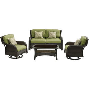 STRATH4PCSW-LS-GRN Outdoor/Patio Furniture/Patio Conversation Sets