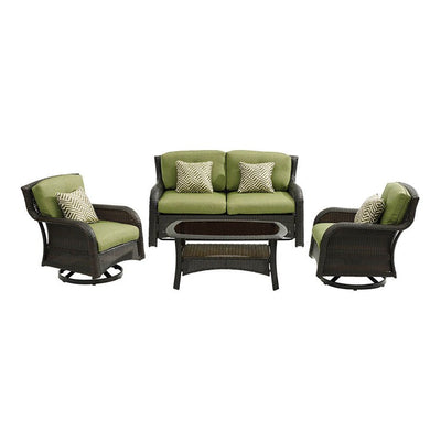 Product Image: STRATH4PCSW-LS-GRN Outdoor/Patio Furniture/Patio Conversation Sets