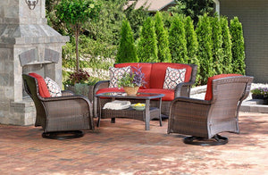 STRATH4PCSW-LS-RED Outdoor/Patio Furniture/Patio Conversation Sets