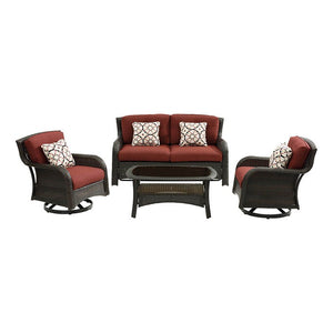 STRATH4PCSW-LS-RED Outdoor/Patio Furniture/Patio Conversation Sets
