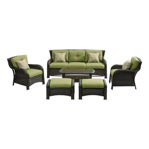 STRATH6PC-S-GRN Outdoor/Patio Furniture/Patio Conversation Sets