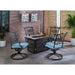 TRAD5PCRECSW4FP-BLU Outdoor/Patio Furniture/Patio Conversation Sets
