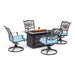 TRAD5PCRECSW4FP-BLU Outdoor/Patio Furniture/Patio Conversation Sets
