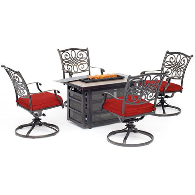Product Image: TRAD5PCRECSW4FP-RED Outdoor/Patio Furniture/Patio Conversation Sets