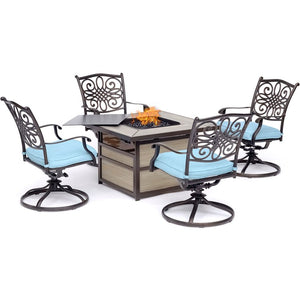 TRAD5PCSQSW4FP-BLU Outdoor/Patio Furniture/Patio Conversation Sets