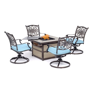 TRAD5PCSQSW4FP-BLU Outdoor/Patio Furniture/Patio Conversation Sets