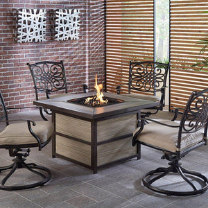 TRAD5PCSQSW4FP-TAN Outdoor/Patio Furniture/Patio Conversation Sets