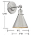 9-0901-1-SN Lighting/Wall Lights/Sconces