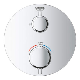 Grohtherm Round Two Handle Single-Function Thermostatic Valve Trim
