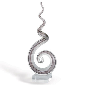 Corkscrew Murano-Style Art Glass 20" Centerpiece