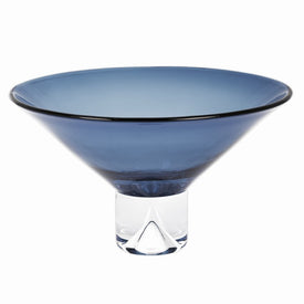 Monaco Midnight Blue European Mouth-Blown Crystal 11" Bowl
