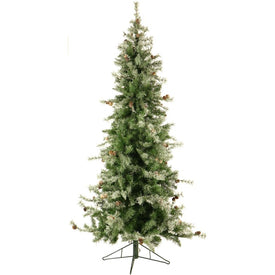 6.5-Ft. Buffalo Fir Slim Artificial Christmas Tree with Multi-Color LED String Lights