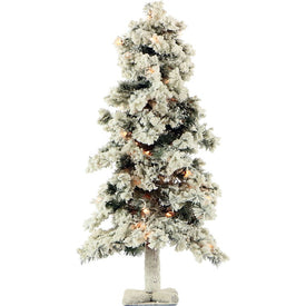 2-Ft. Snowy Alpine Tree with Clear Lights