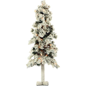 4-Ft. Snowy Alpine Tree with Clear Lights