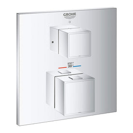 Grohtherm Cube Two Handle Dual-Function Thermostatic Valve Trim