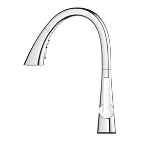 Zedra Touch Single Handle Pull-Down Kitchen Faucet with Three-Function Spray Head