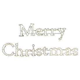 Christmas Giant Outdoor LED Lights 20-Ft. Merry Christmas Sign in Warm White
