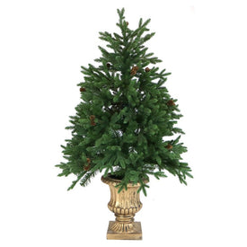 4-Ft. Noble Fir Artificial Tree with Metallic Urn Base