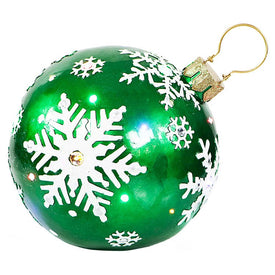 Indoor/Outdoor Oversized Christmas Decor with LED Lights/18" Jeweled Ball Ornament