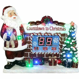 Indoor/Outdoor Oversized Christmas Decor with LED Lights/Musical Countdown Clock/Santa/Tree/Presents