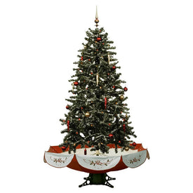 Let It Snow Series 55" Musical Christmas Tree with Red Umbrella Base and Snow Function
