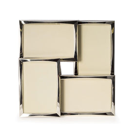 4" x 6" Silvertone Four-Photo Collage Frame with Easel Back